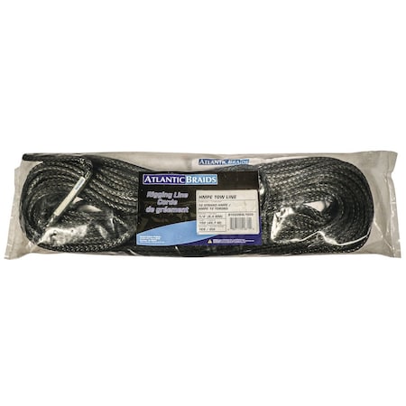 Sunbelt TOW LINE, HMPE, 1/4"x150' W/ 1 EYE 25" x8" x1.5" A-B102064L150S